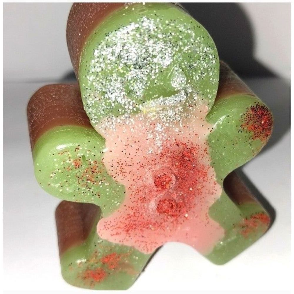 Hand crafted limited edition Gingerbread man candle